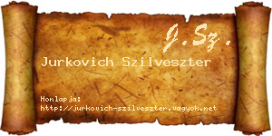 Jurkovich Szilveszter névjegykártya