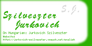 szilveszter jurkovich business card